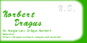 norbert dragus business card